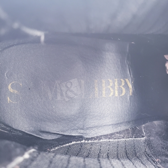 Sam & Libby Chelsea Ankle Boots Black Chunky Platform Boot Lug Sole Size 9.5 - Picture 10 of 13